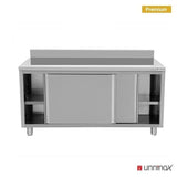 Work cabinet - with sliding door & backspash