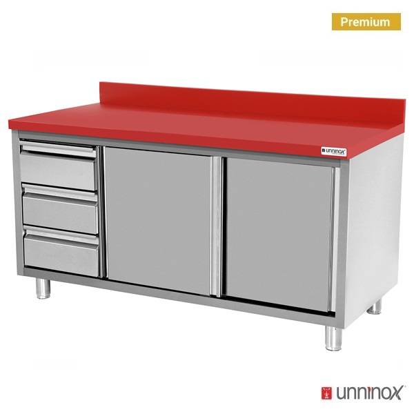 Polyethylene Work Cabinet + sliding doors + 3 drawers
