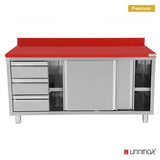 Polyethylene Work Cabinet + sliding doors + 3 drawers