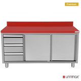 Polyethylene Work Cabinet + sliding doors + 3 drawers