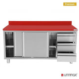 Polyethylene Work Cabinet + sliding doors + 3 drawers