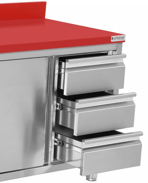 Polyethylene Work Cabinet + sliding doors + 3 drawers