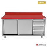 Polyethylene Work Cabinet + sliding doors + 3 drawers