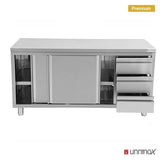 Work cabinets without upstand and 3 drawers Right