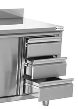 Work Cabinets with Upstand and 3+3 Drawers