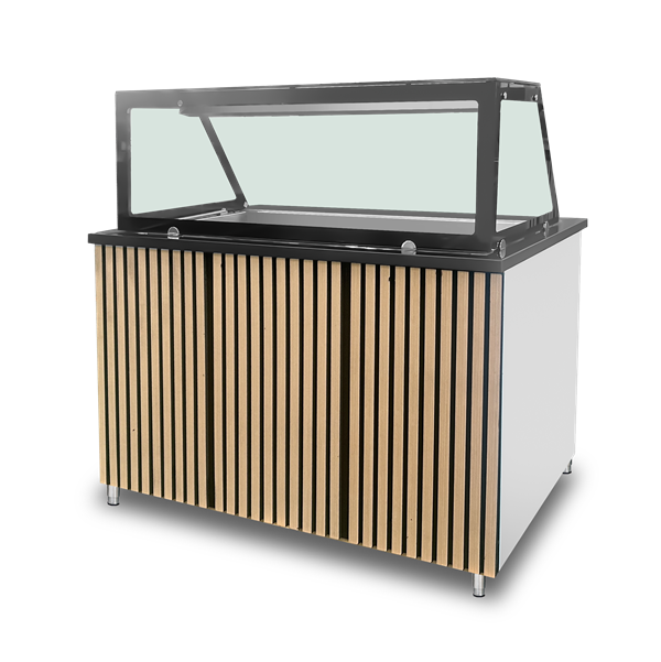 Bain-Marie Serving Trolley – 3 × GN 1/1 – 123 × 82 × 85.5 cm