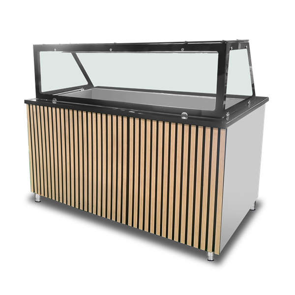 Bain Marie Serving Trolley – 4 × GN 1/1 – 153 × 82 × 85.5 cm