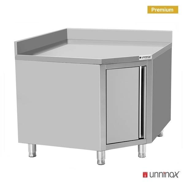 Worktable Corner with Door + Upstand 1000x700