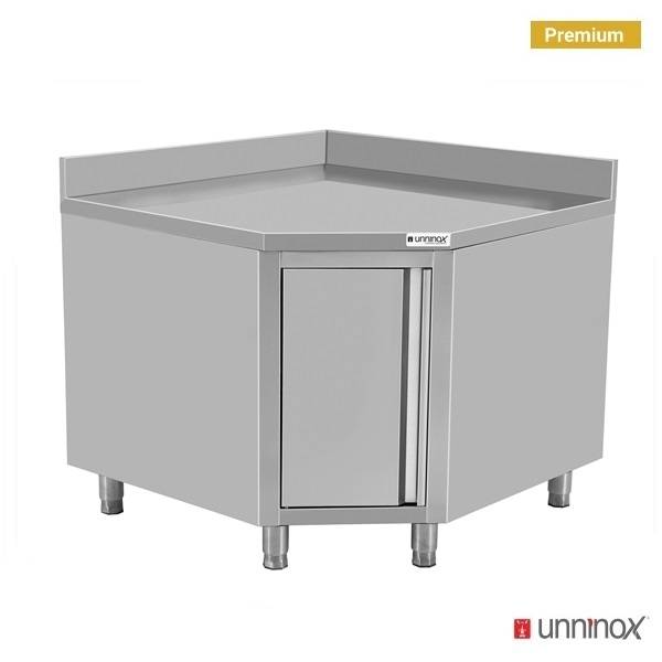 Worktable Corner with Door + Upstand 1000x700