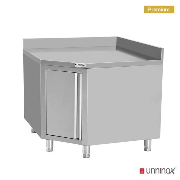 Worktable Corner with Door + Upstand 1000x700
