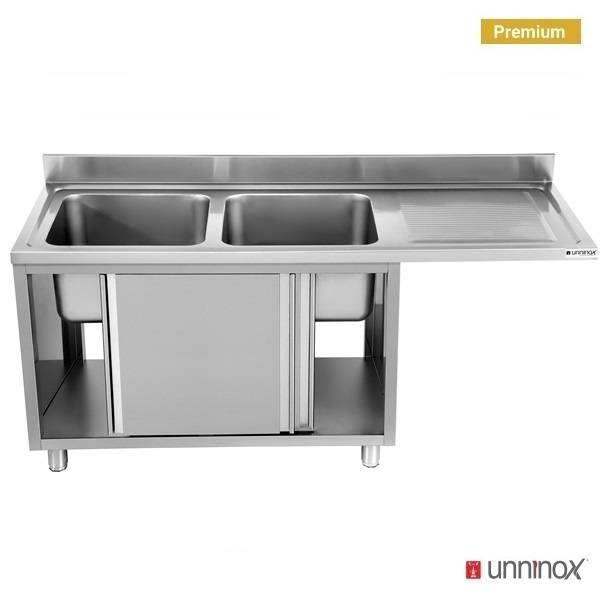 Dishwasher sink unit 160x70xH85 2 Bowl Left