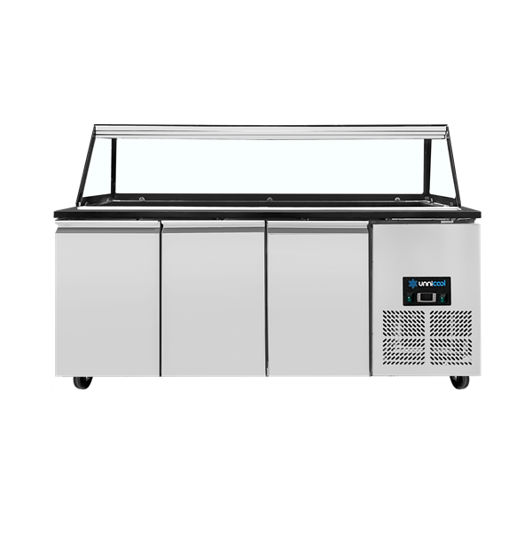 Saladette Worktop – Capacity 5 × GN 1/1 – 188 × 82 × 85.5 cm