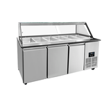 Saladette Worktop – Capacity 5 × GN 1/1 – 188 × 82 × 85.5 cm