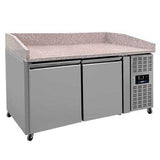 Pizza Prep Table – 2 Doors – 151 × 80 × 100 cm