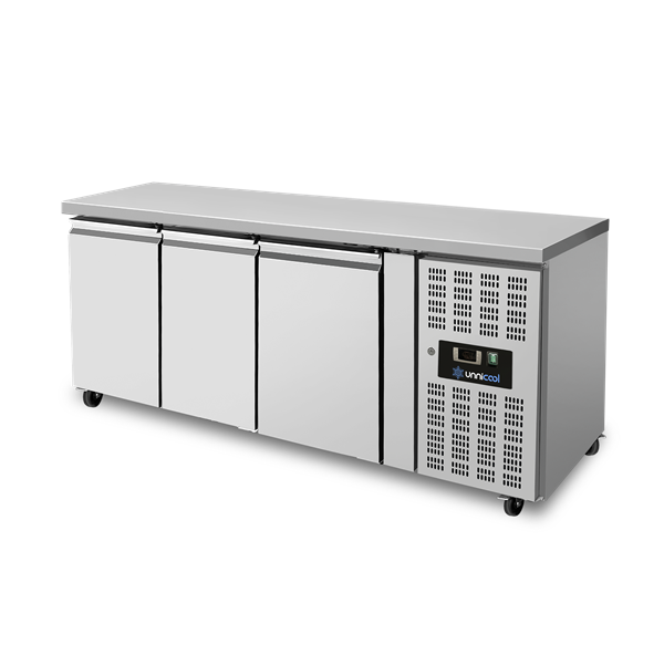 Refrigerated Counter - 3 Doors - Without Upstand - 1790 × 700 × 850 mm