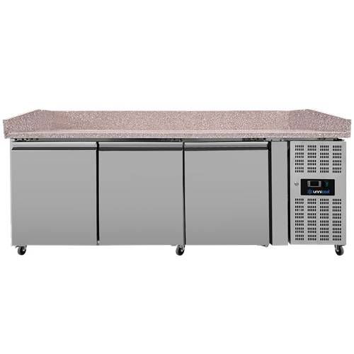 Pizza Work Counter – 3 Doors – 202 × 80 × 100 cm