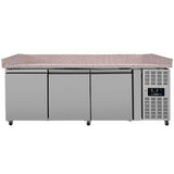 Pizza Work Counter – 3 Doors – 202 × 80 × 100 cm
