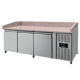 Pizza Work Counter – 3 Doors – 202 × 80 × 100 cm