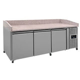 Pizza Work Counter – 3 Doors – 202 × 80 × 100 cm