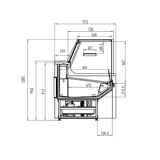 Refrigerated Meat Display – 1880 mm With Single Shelf